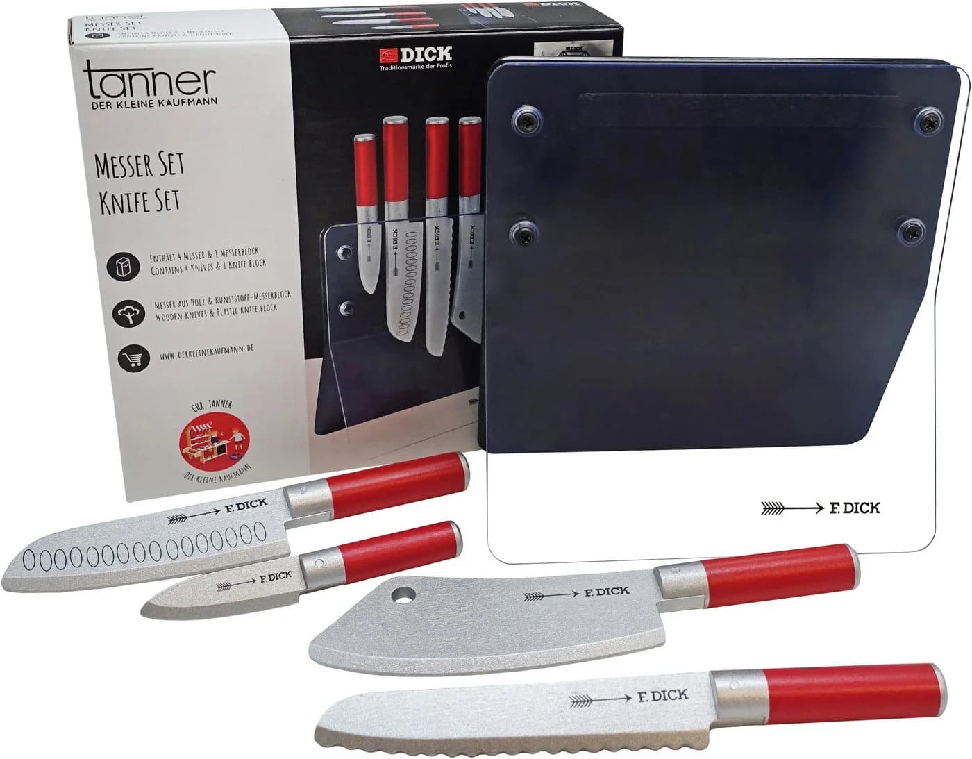Tanner Spielbesteck F. Dick Messer Set inkl. Messerblock, aus Holz, FSC® - Bild 3