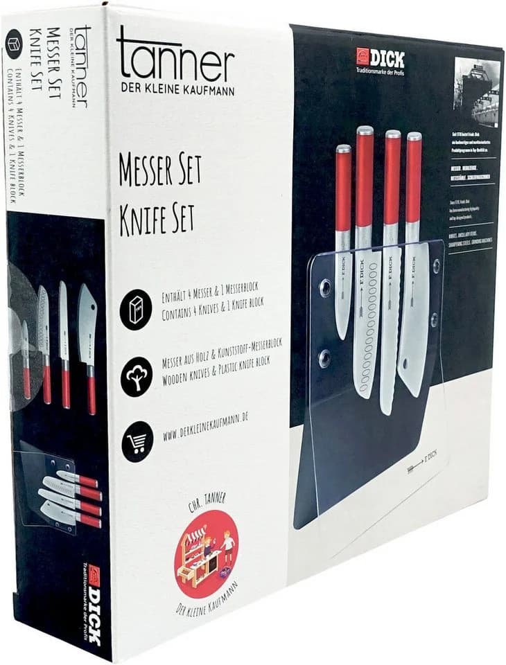 Tanner Spielbesteck F. Dick Messer Set inkl. Messerblock, aus Holz, FSC® - Bild 4