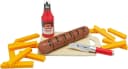 Tanner Spiellebensmittel Bratwurst zum Schneiden mit Pommes und Ketchup Bild 1