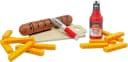 Tanner Spiellebensmittel Bratwurst zum Schneiden mit Pommes und Ketchup Bild 3