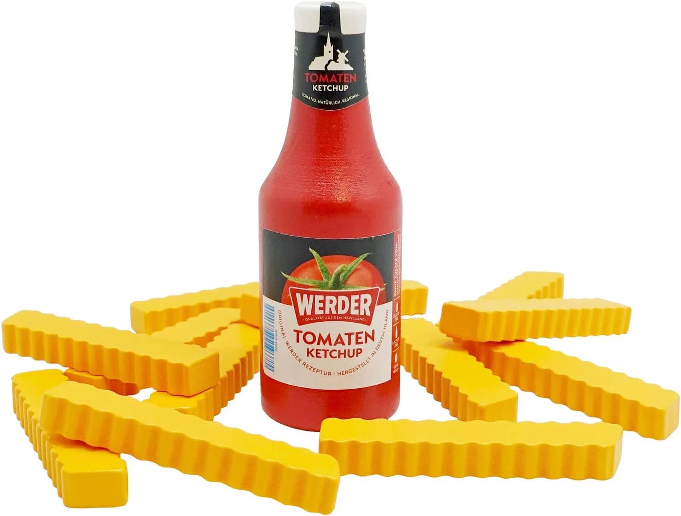 Tanner Spiellebensmittel Bratwurst zum Schneiden mit Pommes und Ketchup - Bild 4