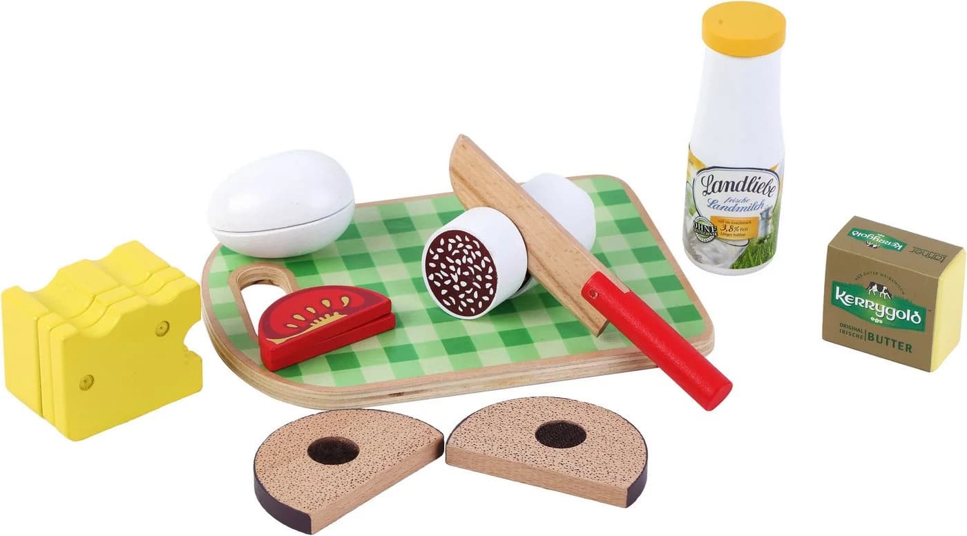 Tanner Spiellebensmittel Brotzeit Set 9-tlg. Holz Bunt - Bild 5