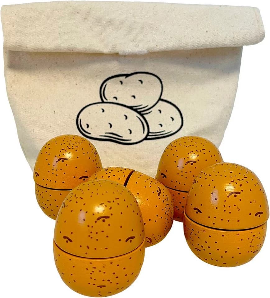 Tanner Spiellebensmittel Holzkartoffeln zum Schneiden bunt - Bild 2