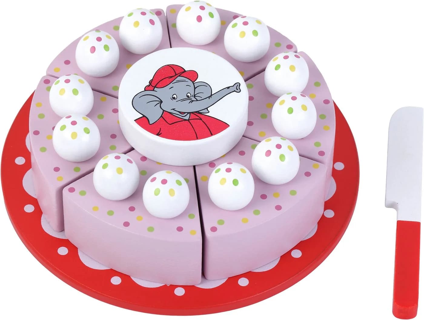 Tanner Spiellebensmittel Benjamin Blümchen Torte Bunt Zum Schneiden Aus Holz - Bild 3