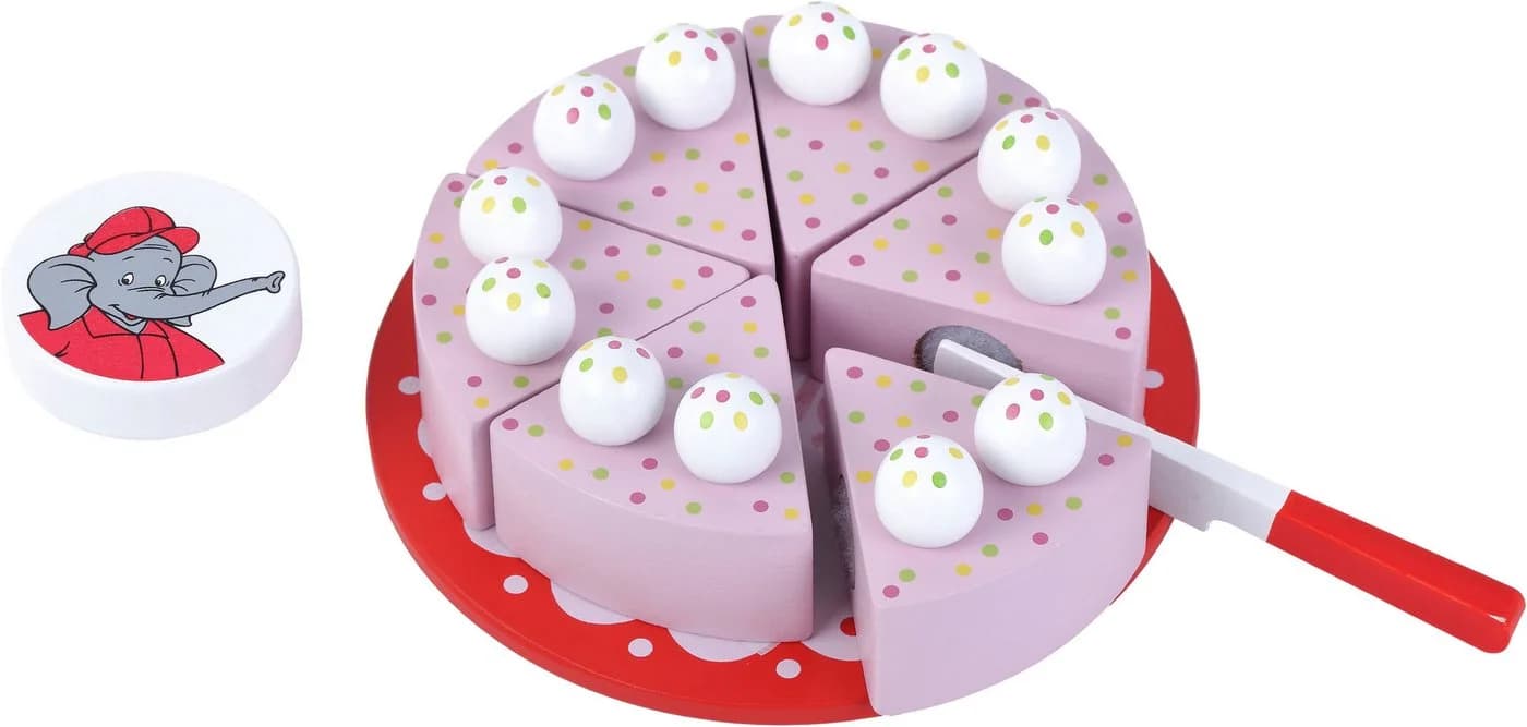 Tanner Spiellebensmittel Benjamin Blümchen Torte Bunt Zum Schneiden Aus Holz - Bild 4