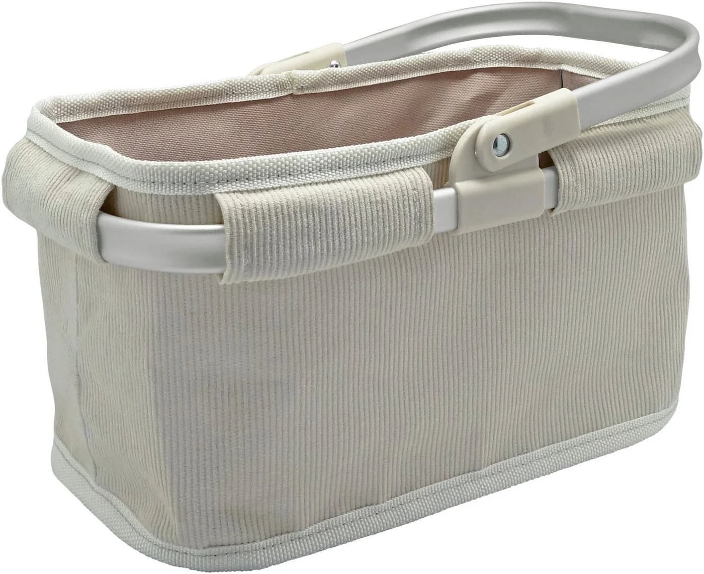 Tanner Tragekorb Pure Sand Beige Cord-Stoff Metall - Bild 2