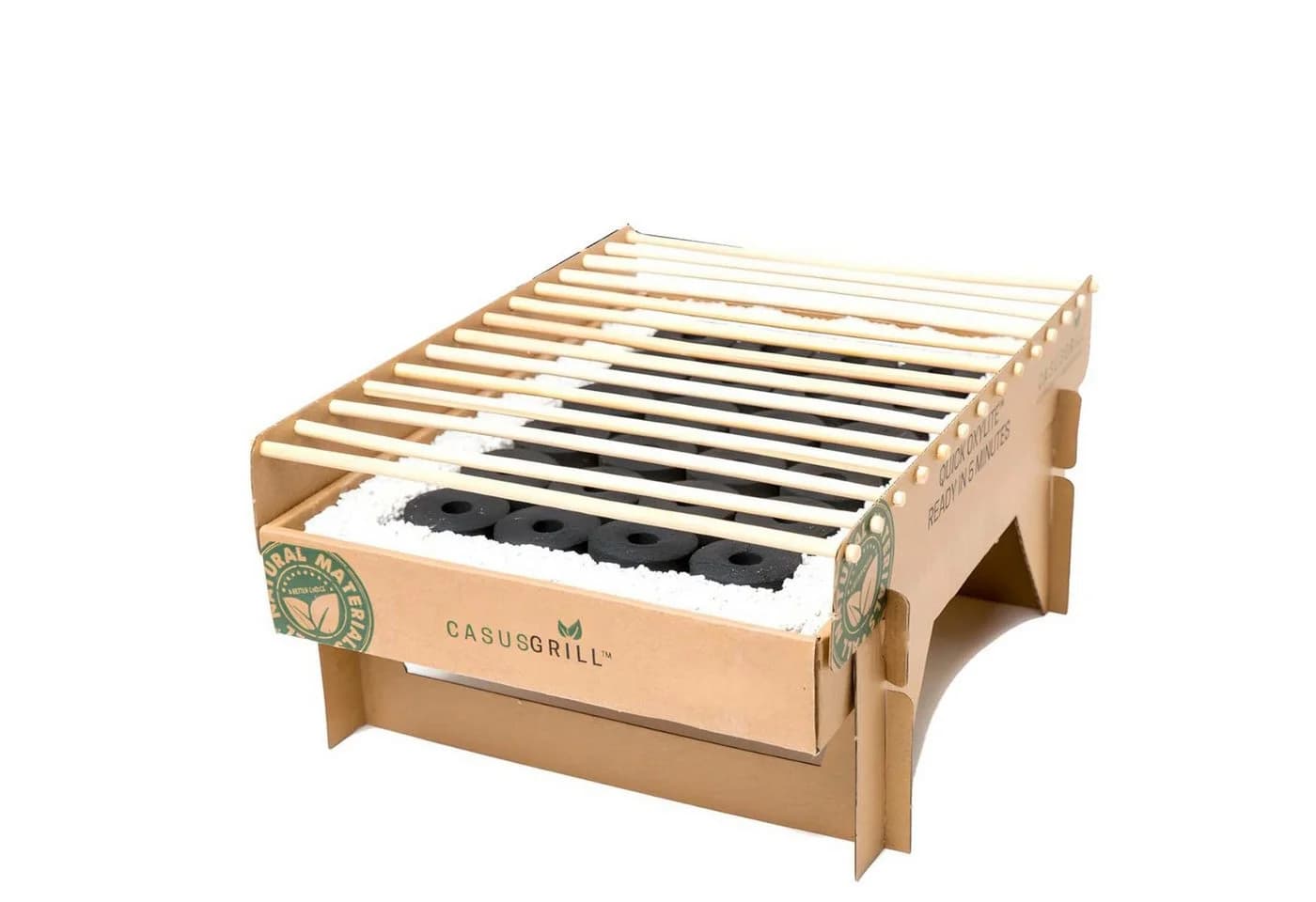 Casusgrill Einweg-Holzkohlegrill Mini-Grill biologisch abbaubar - Bild 2