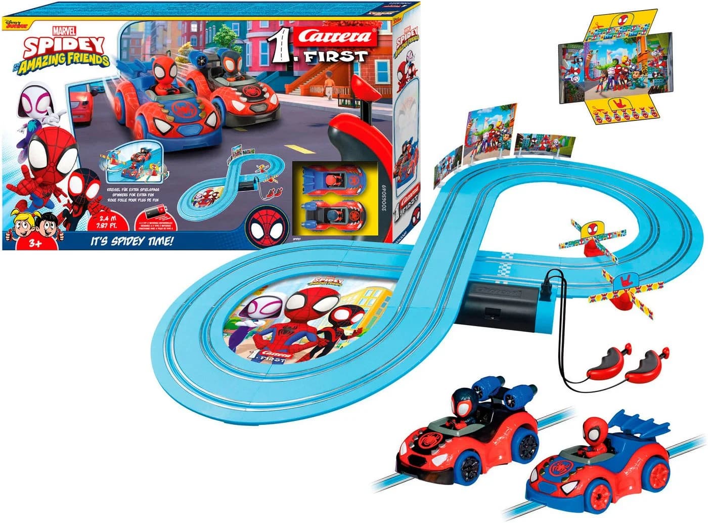 Carrera First Spidey Autorennbahn 2,4m mit Kreisel - Bild 2
