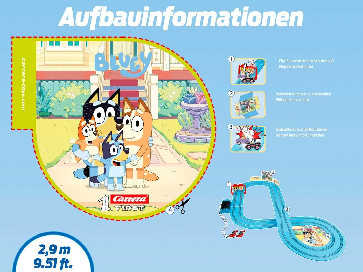 Carrera® Autorennbahn First Bluey & Bingo - Lets Go - Bild 4