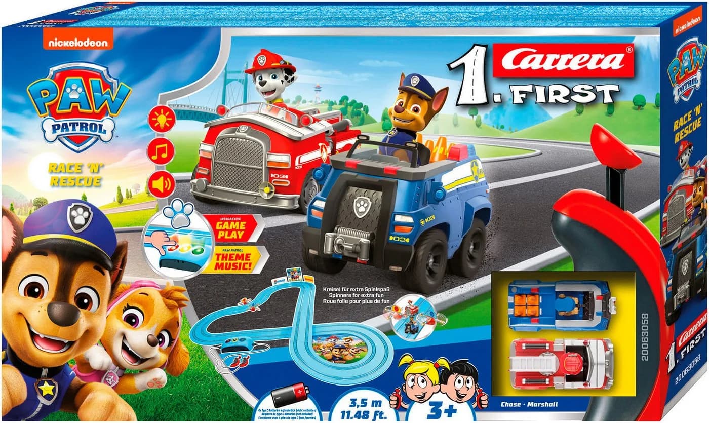 Carrera First PAW Patrol Race N Rescue Autorennbahn 3,5m - Bild 2