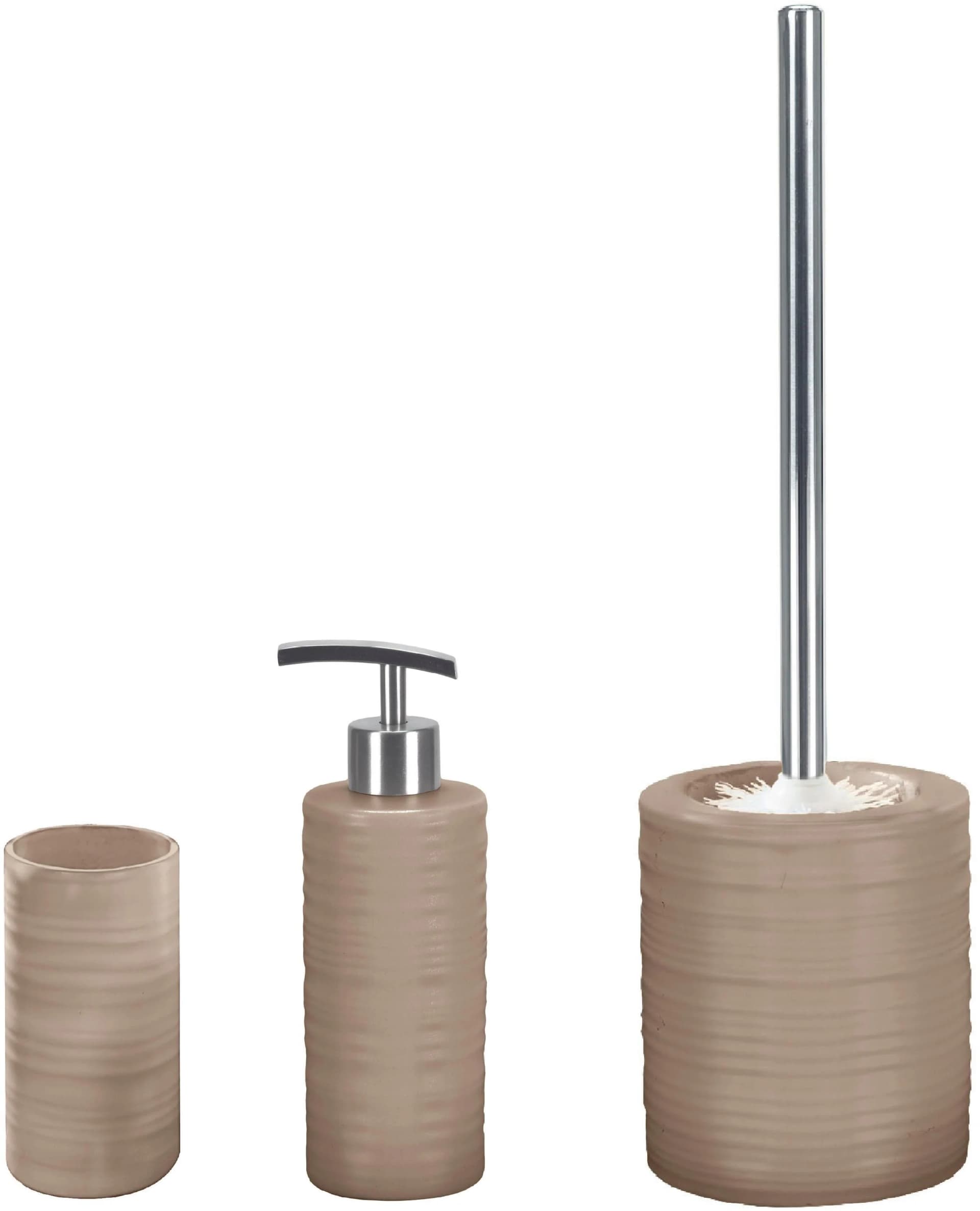 Badaccessoire-Set KLEINE WOLKE "Sahara" Braun Stein
