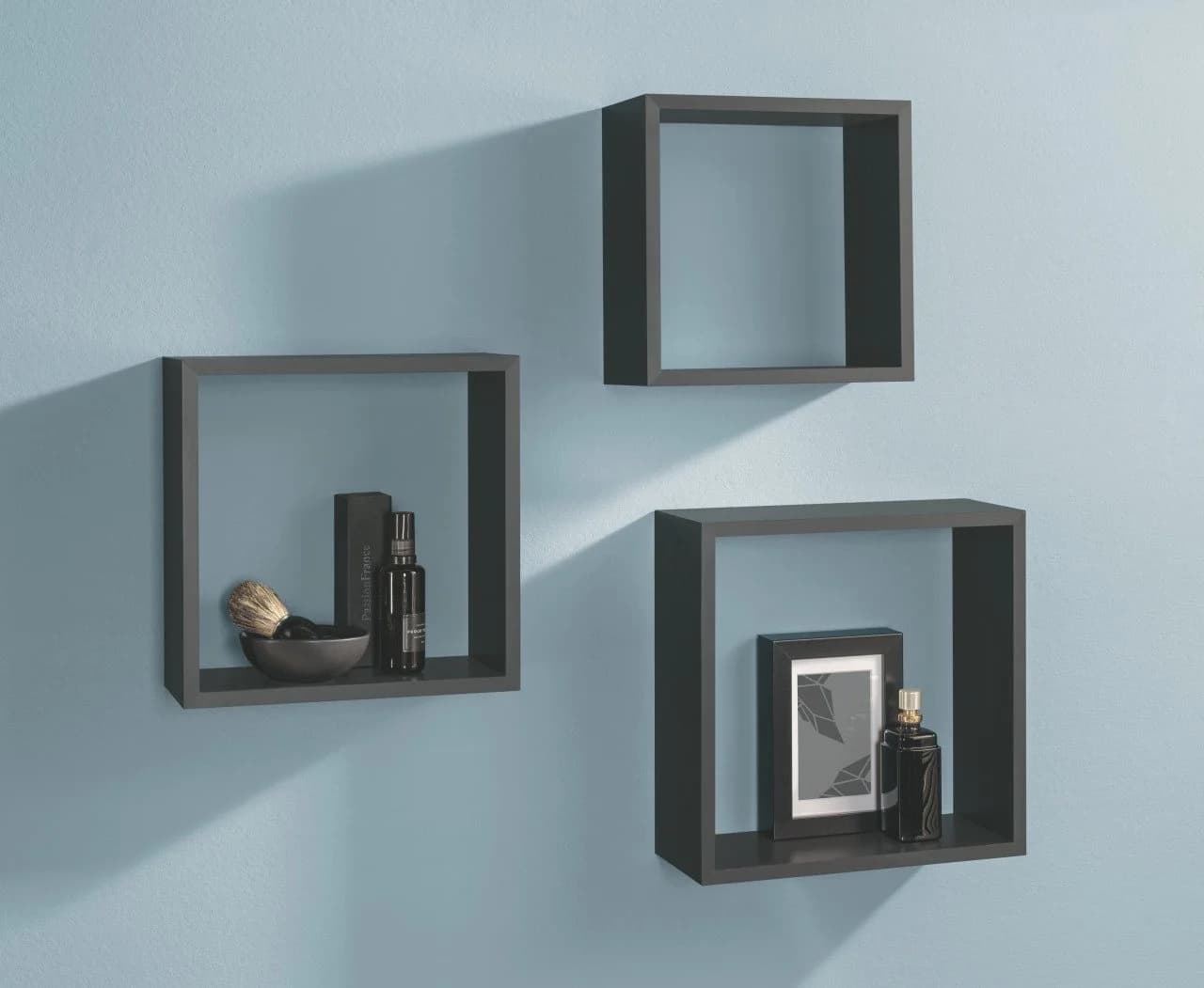 Dolle Würfelregal Frame 30 x 30 cm Schwarz 3er-Set