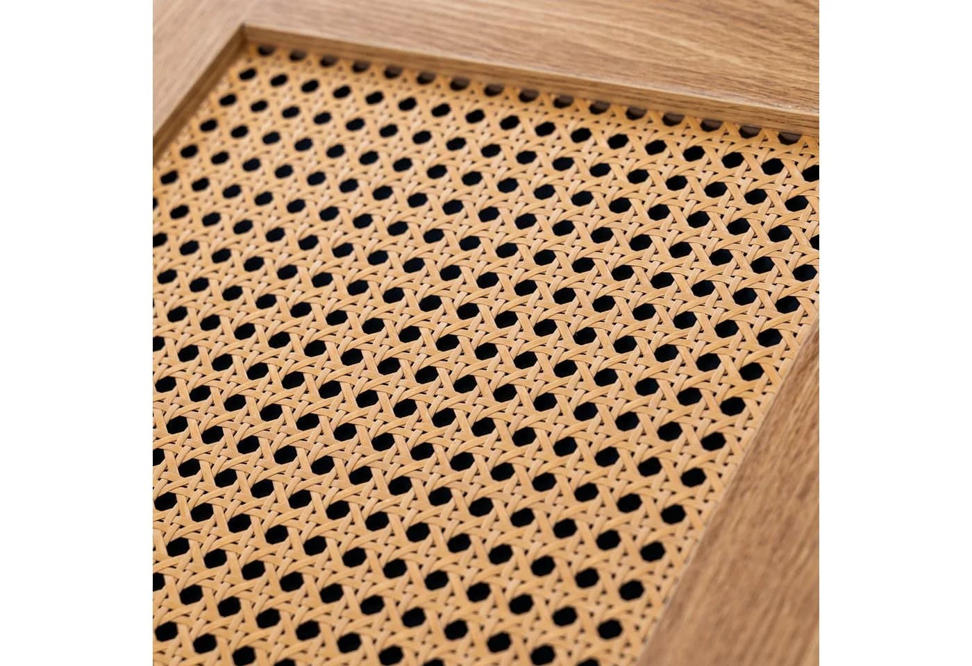 kamelshopping Standregal Rattan-Optik 2 Türen 2 Schubladen 6 Fächer - Bild 3