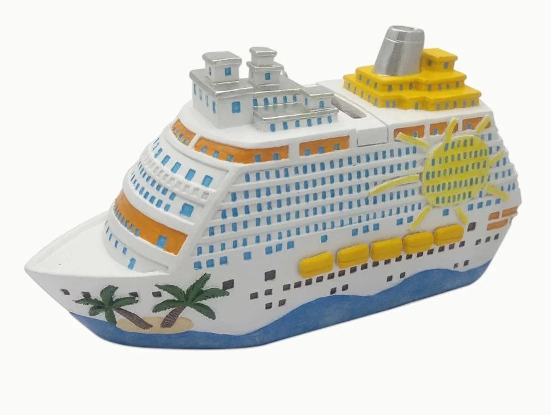 Wurm Spardose Kreuzfahrtschiff Bunt