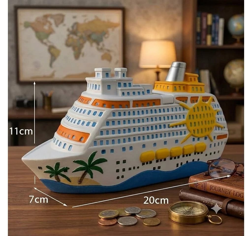 Wurm Spardose Kreuzfahrtschiff Bunt - Bild 4