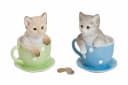 Wurm Spardose Katze in Tasse Sparbüchse Bild 2