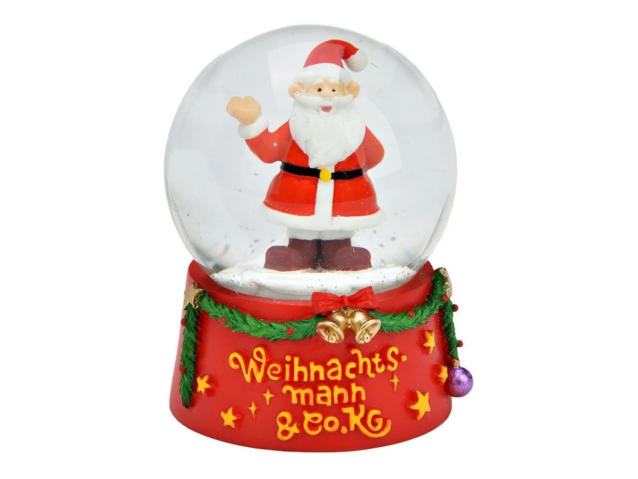 Wurm Schneekugel Weihnachtsmann & Co. KG Rot Glas - Bild 2