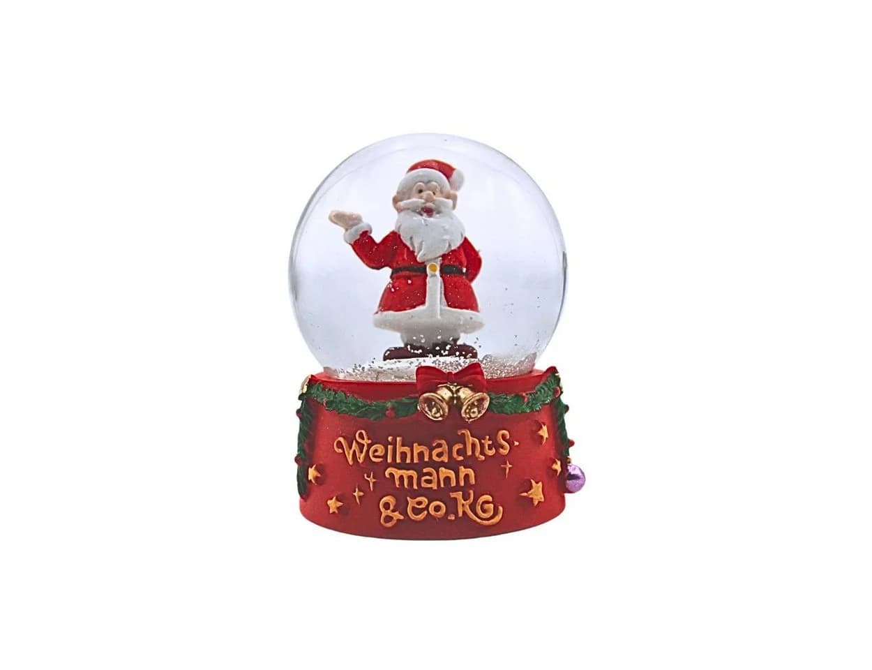 Wurm Schneekugel Weihnachtsmann & Co. KG Rot Glas - Bild 3
