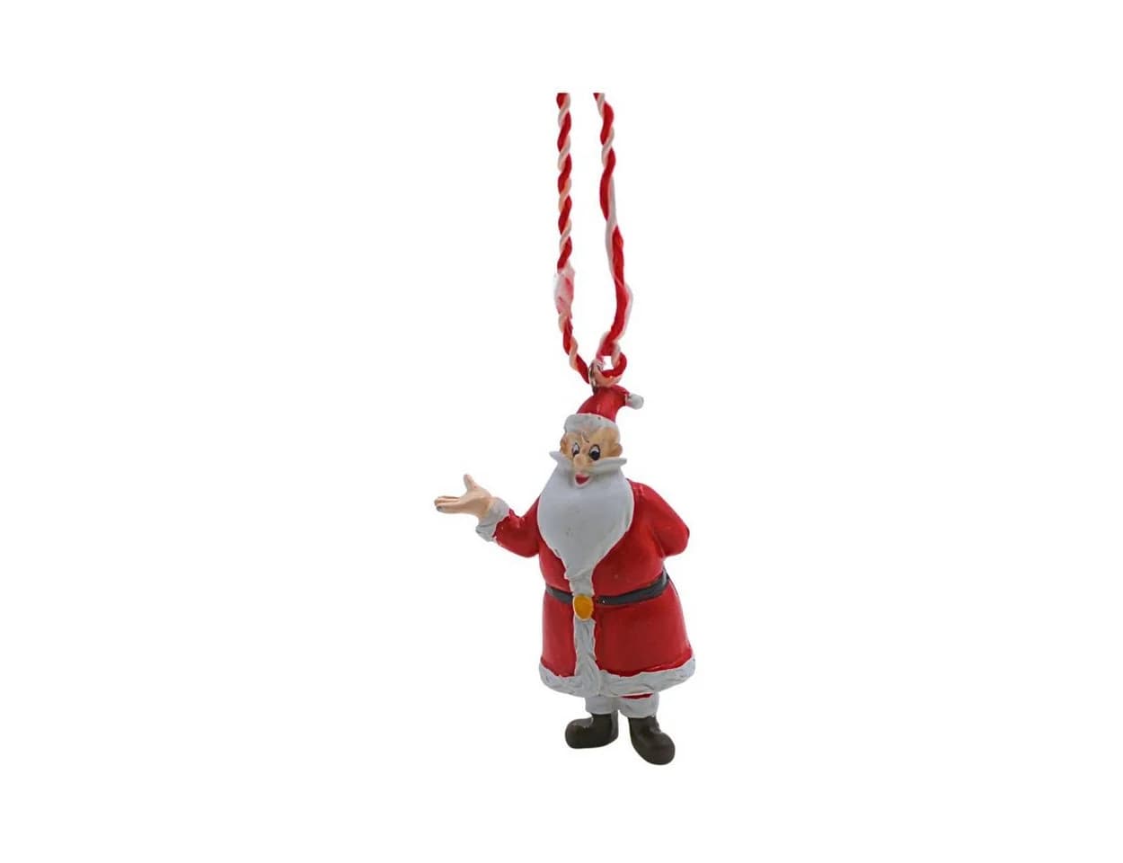 Wurm Christbaumschmuck Baumanhänger Weihnachtsmann Keramik Rot/Weiß - Bild 2