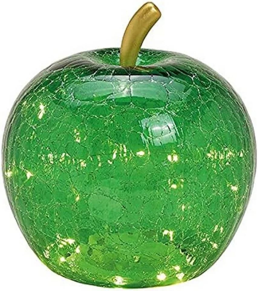 G.Wurm GmbH LED Dekolampe Apfel Glas 20er LED Lichterkette Grün