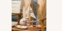 Wurm Dekofigur Segelboot Holzdeko Maritim Weiss 40cm Bild 1
