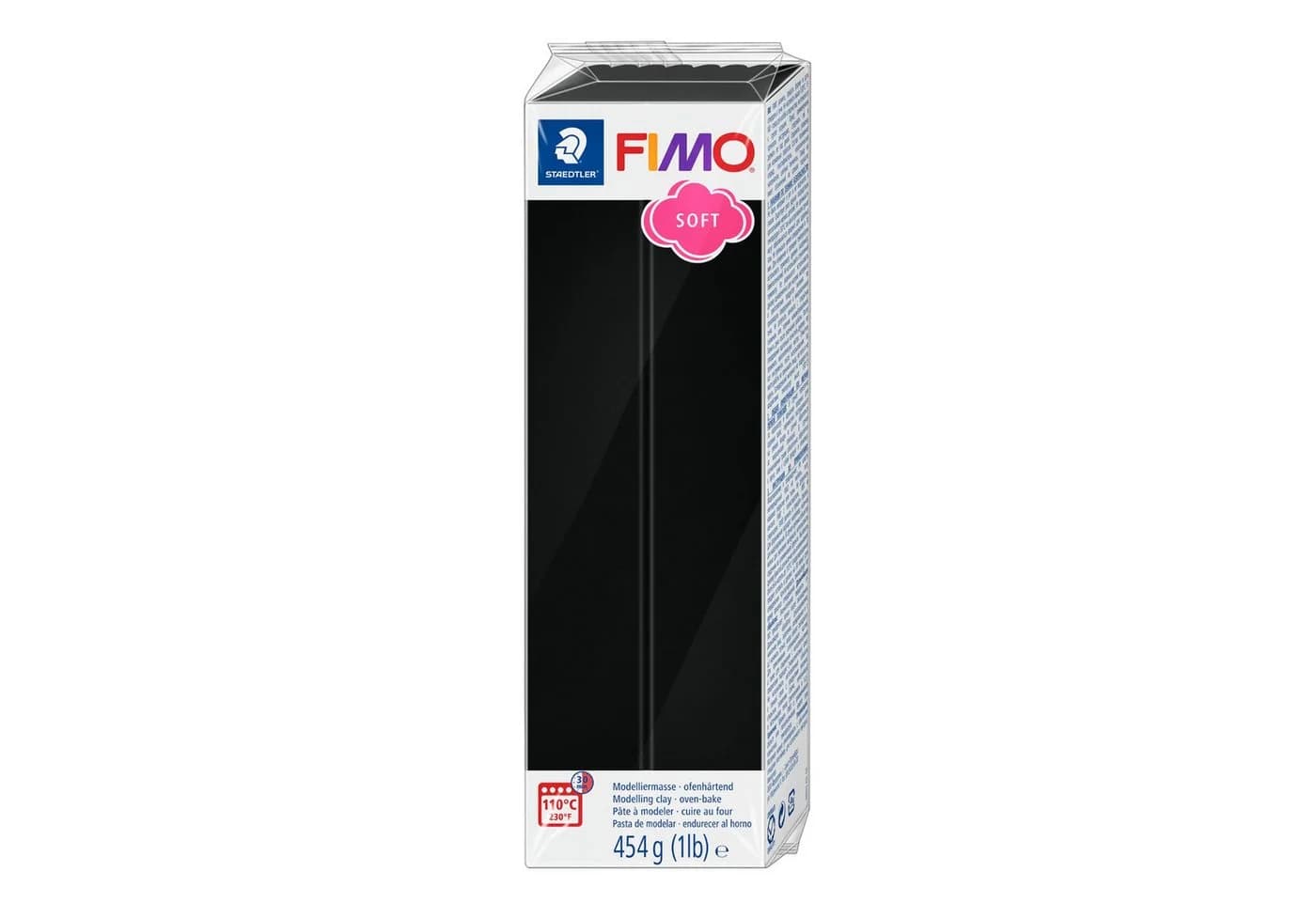 STAEDTLER FIMO soft Modelliermasse Schwarz 454 g Großblock