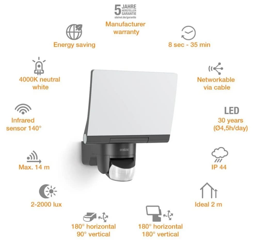 STEINEL XLED Home 2 XL S LED-Sensorstrahler Graphit - Bild 3