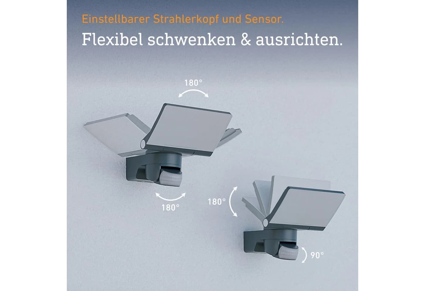 Steinel LED Wandstrahler XLED home 2 Schwarz mit Bewegungsmelder - Bild 4