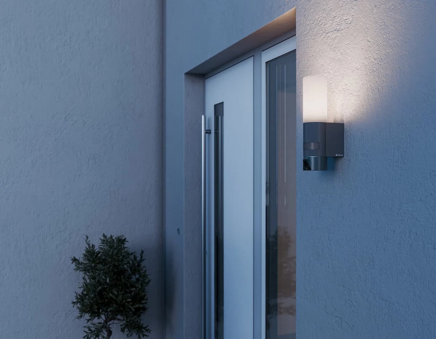Steinel Außen-Wandleuchte L 625 CAM SC LED Warmweiß Grau - Bild 5