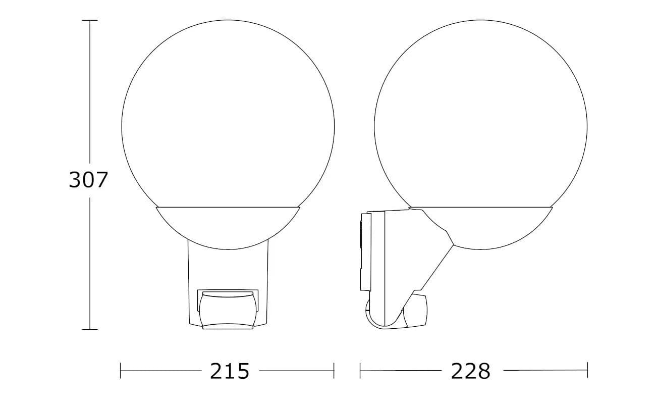 Steinel Außen-Wandleuchte L 595 S anthrazit mit Bewegungsmelder E27 - Bild 4