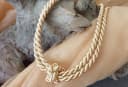 Raffhalter GERSTER Amber Beige Viskosemischung mit Zierknoten Bild 4
