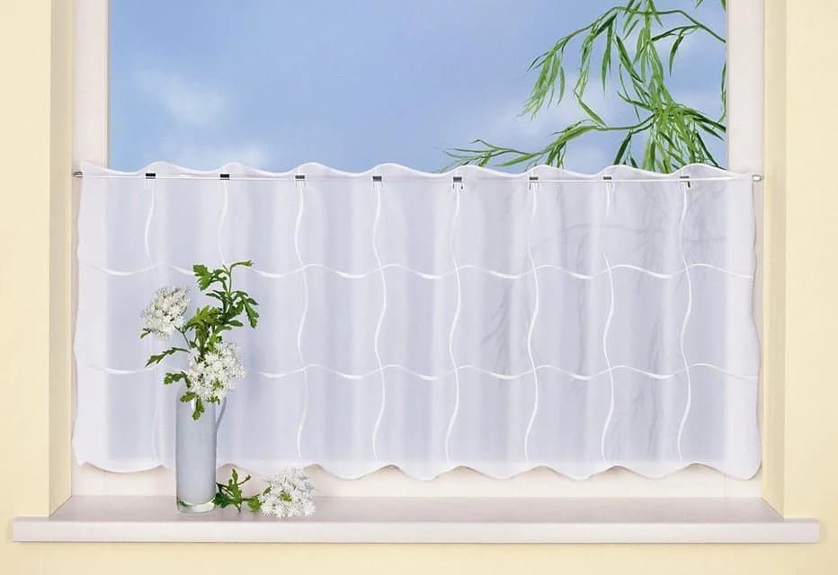 GERSTER Scheibengardine Joana Weiß Transparent Polyester Voile - Bild 2