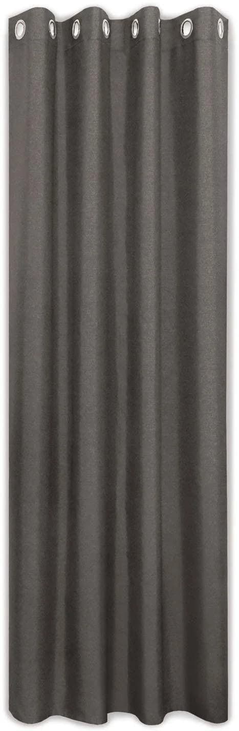 GERSTER Vorhang Laurin Grau 140x235cm Ösenschal Blickdicht