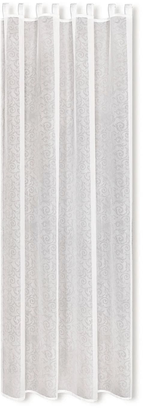 Vorhang GERSTER Hanka Weiß Schlaufenschal 140x235cm Polyester