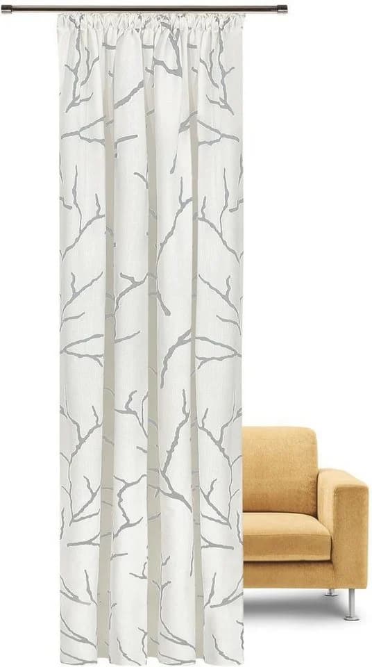 Gardine FEEL OF NATURE "Ole" Gr. 1 Hellgrau Bio-Baumwolle 140x245cm