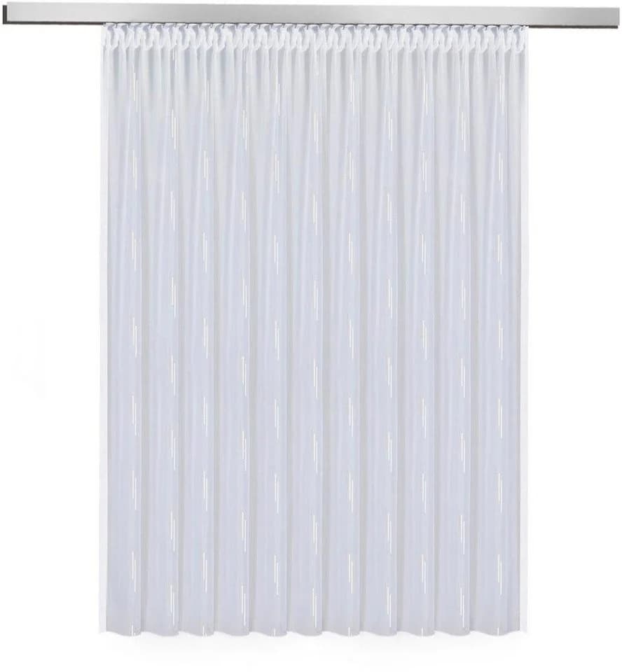 Gardine GERSTER Vera Weiß Smokband Voile Scherli Effekt - Bild 2