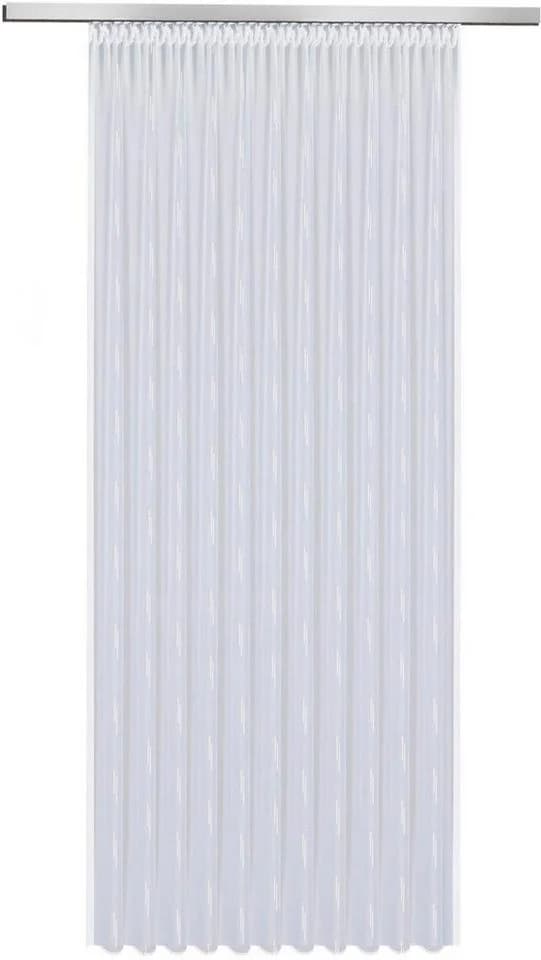 Gardine GERSTER Vera Weiß Smokband Voile Scherli Effekt - Bild 4