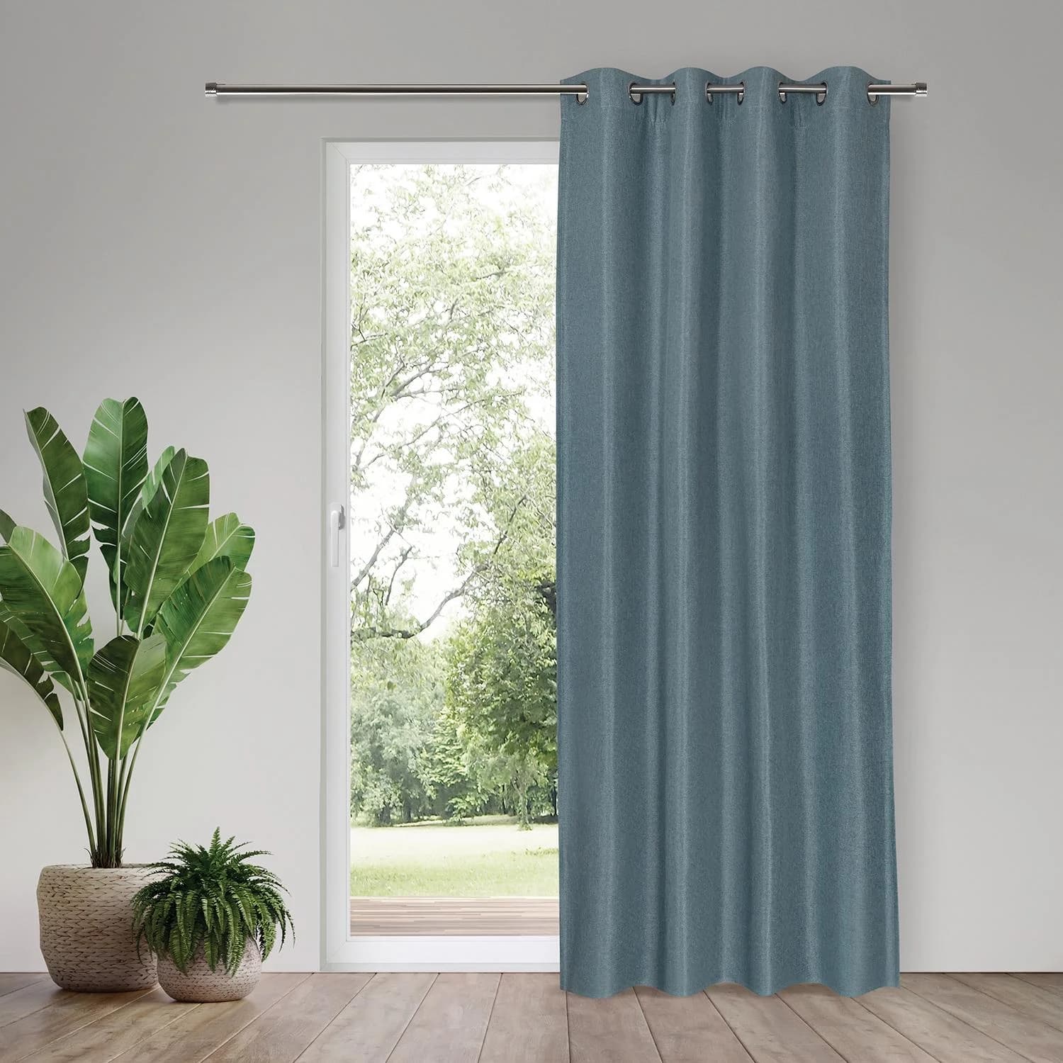 HOME LIVING BY GERSTER Gardine Aurora Blau Polyester