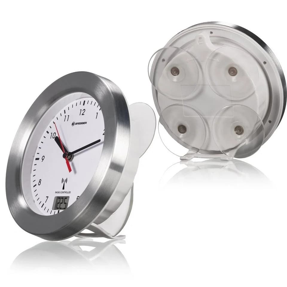 OPTUS BRESSER MyTime Bath Funk-Baduhr Weiß Aluminium