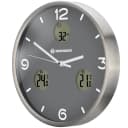 BRESSER MyTime io NX Wanduhr 30cm Silber Funkuhr Bild 1