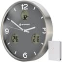 BRESSER MyTime io NX Wanduhr 30cm Silber Funkuhr Bild 2