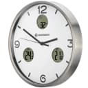 BRESSER MyTime io NX Wanduhr 30cm Silber DCF Funkuhr mit Wetterstation Bild 1