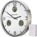 BRESSER MyTime io NX Wanduhr 30cm Silber DCF Funkuhr mit Wetterstation Bild 2