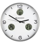 BRESSER MyTime io NX Wanduhr 30cm Silber DCF Funkuhr mit Wetterstation Bild 3
