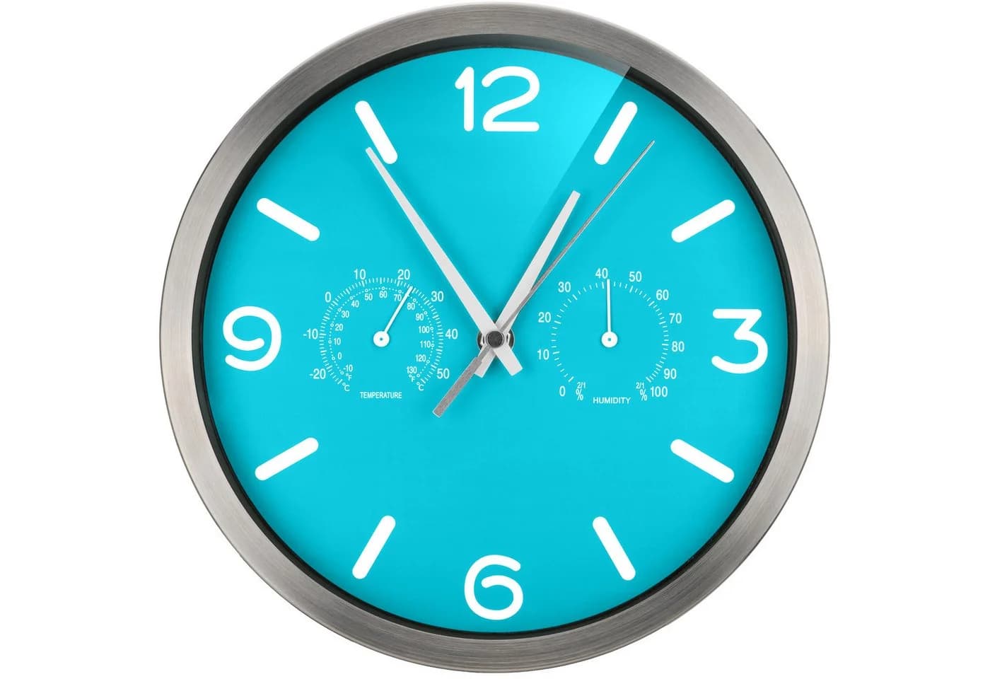 OPTUS Wanduhr MyTime ND DCF Thermo-/Hygro 25cm Skyblue - Bild 2