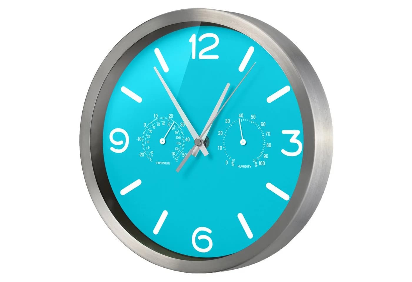 OPTUS Wanduhr MyTime ND DCF Thermo-/Hygro 25cm Skyblue - Bild 4