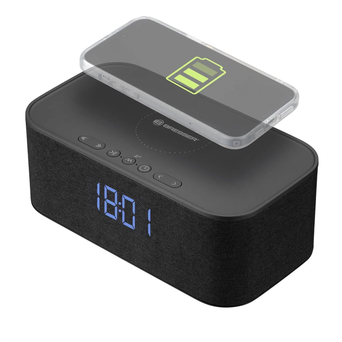 BRESSER Bluetooth Stereo-Lautsprecher mit Wecker und Ladefunktion