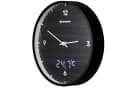 BRESSER MyTime LEDsec Wanduhr 24 cm Schwarz Funkuhr mit Temperaturanzeige Bild 2