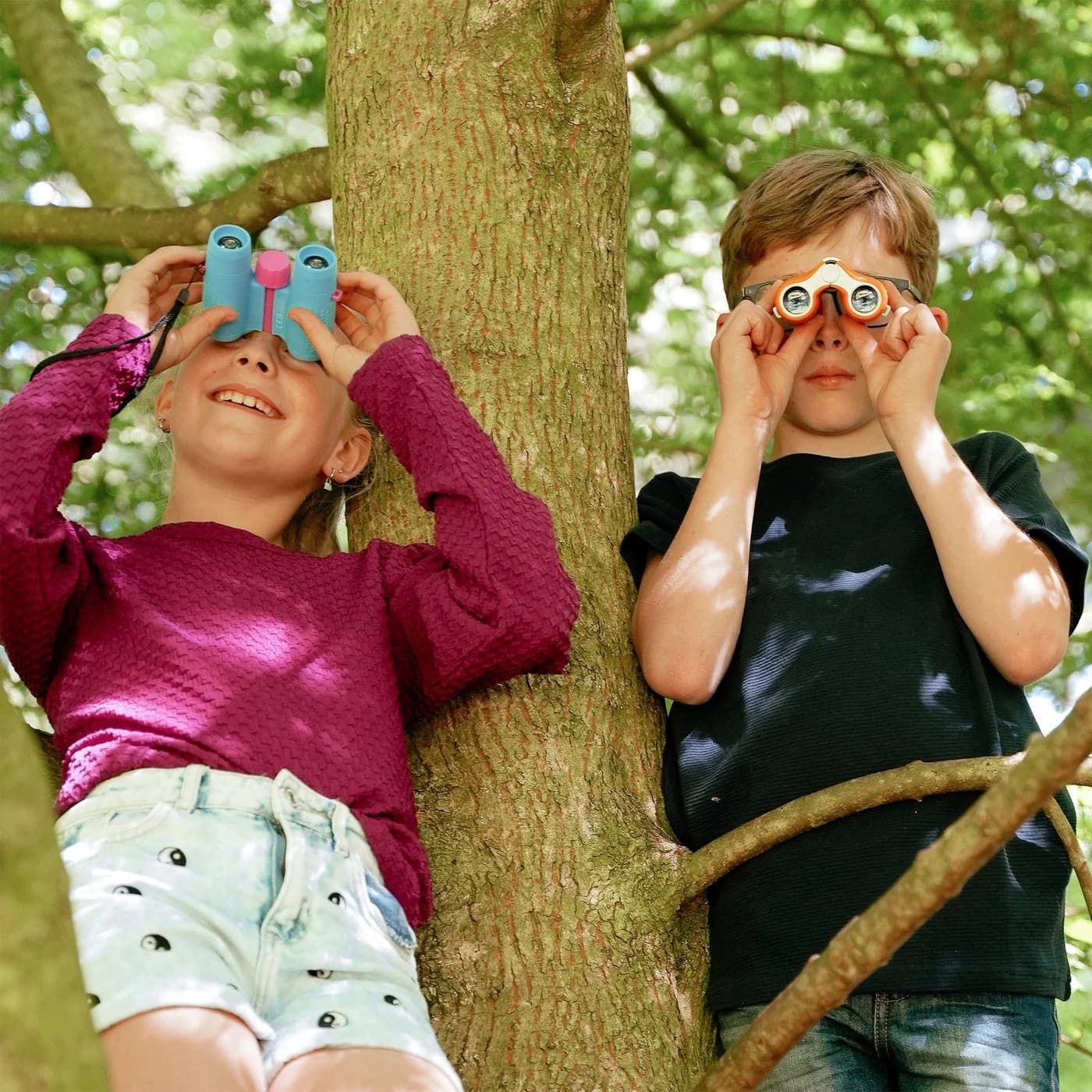 BRESSER JUNIOR Kinderfernglas 6x21 Orange mit Silikonarmierung