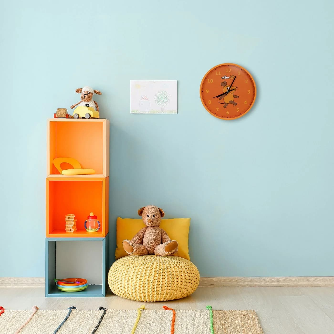 Die Maus Kinderwanduhr 25 cm Kunststoff - Bild 5